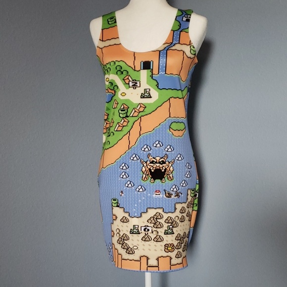SOLD Koala Art & Design Super Mario Map Dress - Picture 5 of 7